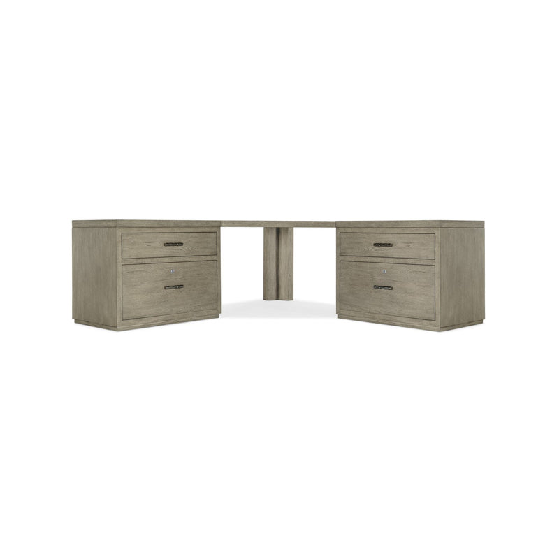 Linville Falls Corner Desk with Two Lateral Files