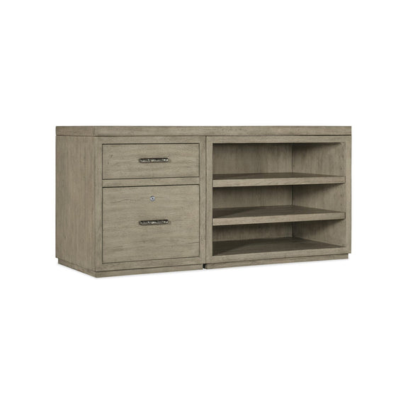 Linville Falls 60" Credenza with File and Open Desk Cabinet