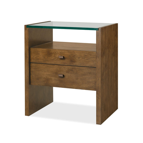 Barton Springs Two Drawer Open Nightstand