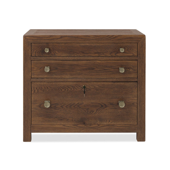 Driftwood Three Drawer Chest - Worn Saddle
