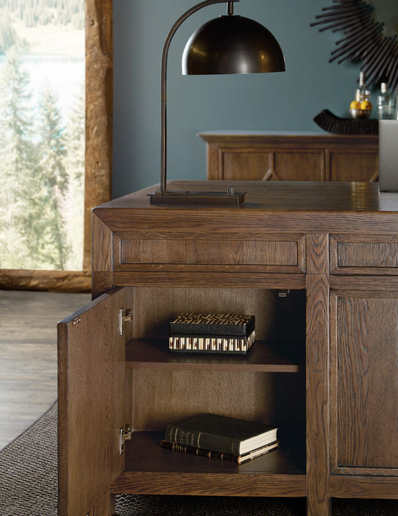 Driftwood Executive Desk - Worn Saddle