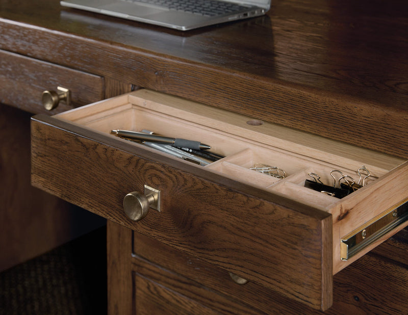 Driftwood Executive Desk - Worn Saddle