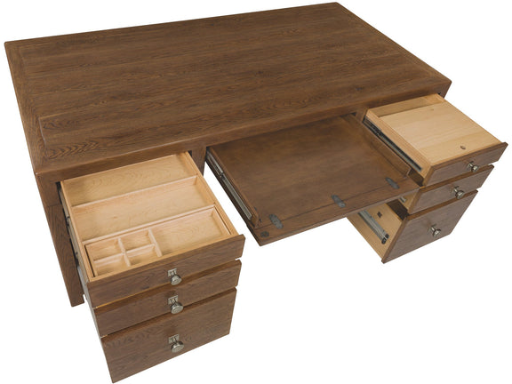 Driftwood Executive Desk - Worn Saddle