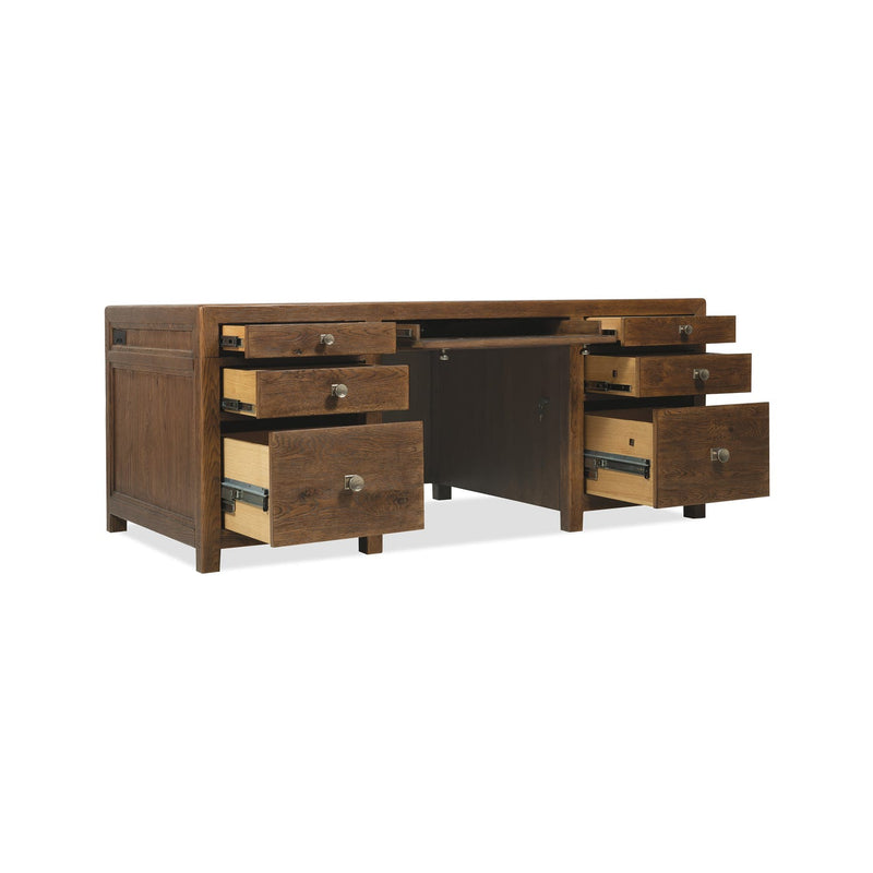 Driftwood Executive Desk - Worn Saddle