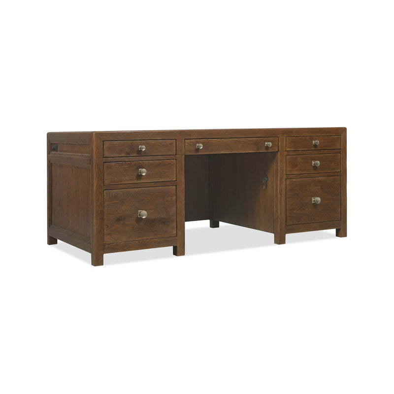 Driftwood Executive Desk - Worn Saddle