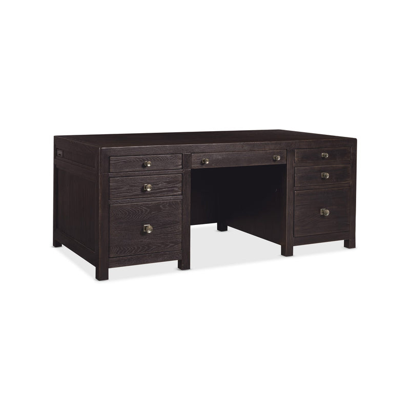 Driftwood Executive Desk - Burnt Timber