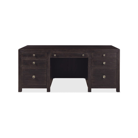 Driftwood Executive Desk - Burnt Timber