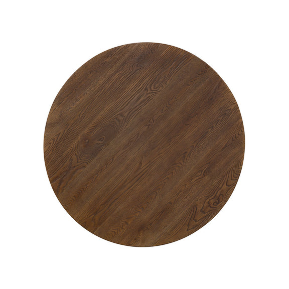 Driftwood 48in Round Dining Table - Worn Saddle
