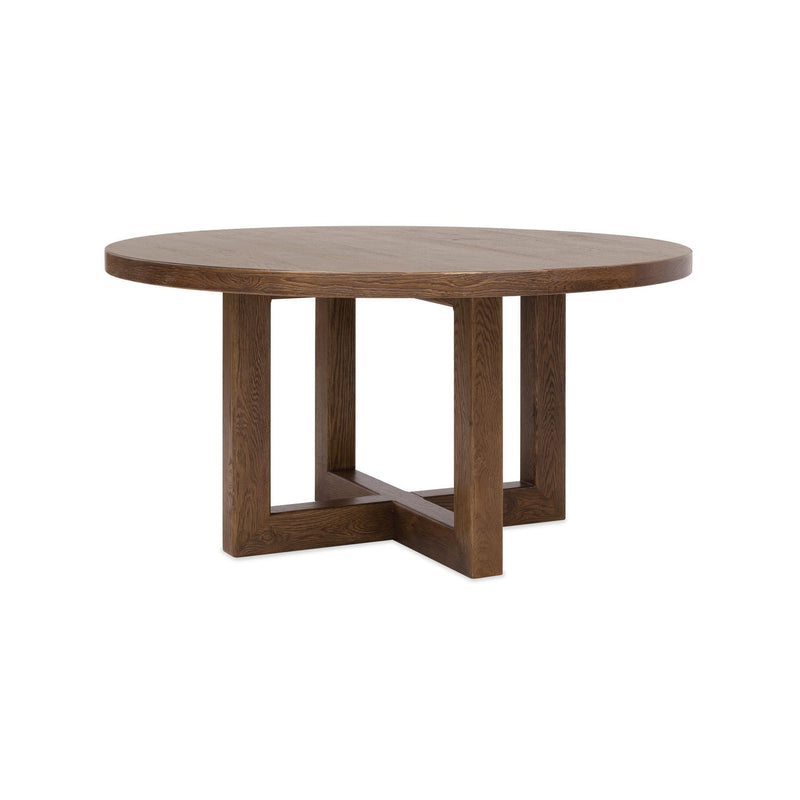 Driftwood 60in Round Dining Table - Worn Saddle