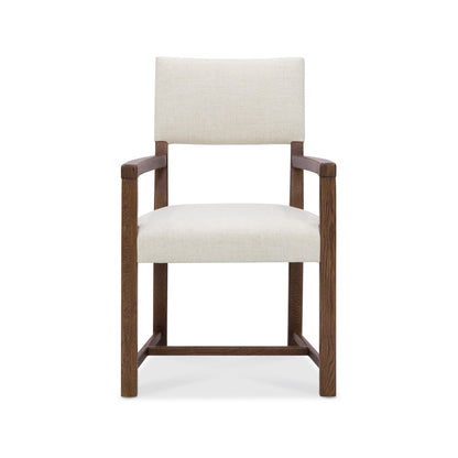 Driftwood Upholstered Arm Chair - Worn Saddle