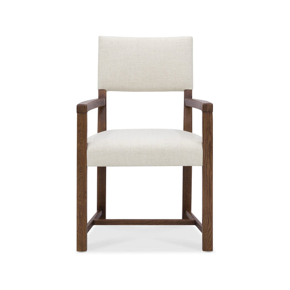 Driftwood Upholstered Arm Chair - Worn Saddle