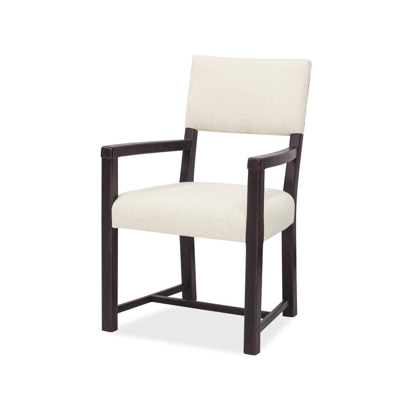 Driftwood Upholstered Arm Chair - Burnt Timber
