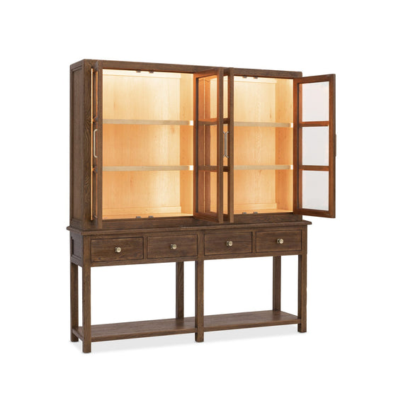 Driftwood Display Sideboard - Worn Saddle