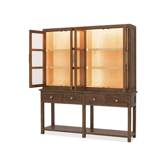 Driftwood Display Sideboard - Worn Saddle