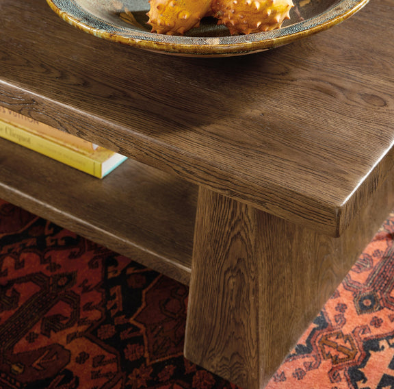 Driftwood Rectangle Cocktail Table - Worn Saddle