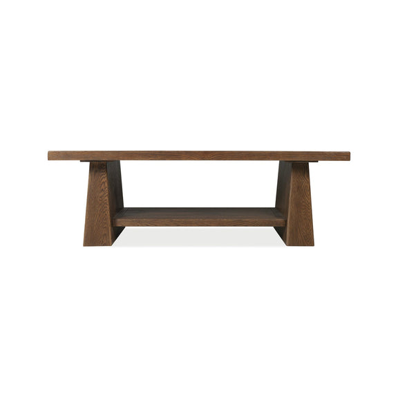 Driftwood Rectangle Cocktail Table - Worn Saddle