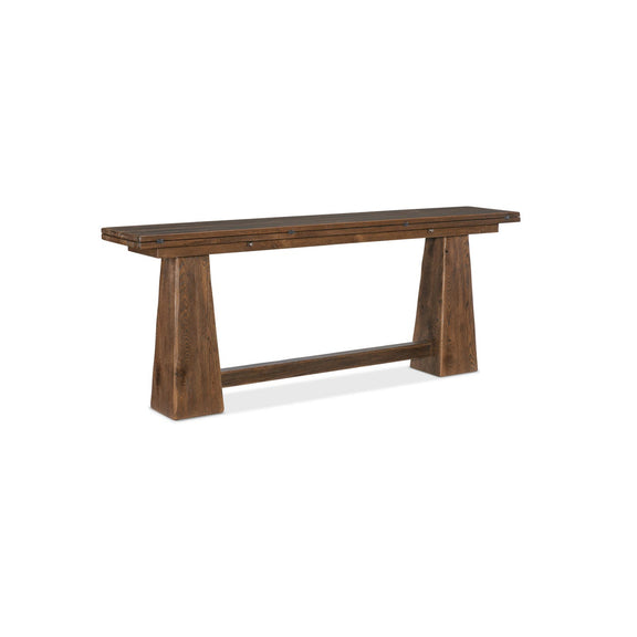 Driftwood Flip-Top Console Table - Worn Saddle