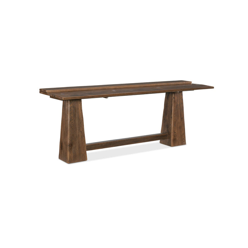 Driftwood Flip-Top Console Table - Worn Saddle