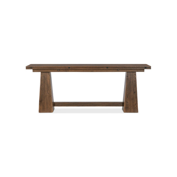 Driftwood Flip-Top Console Table - Worn Saddle