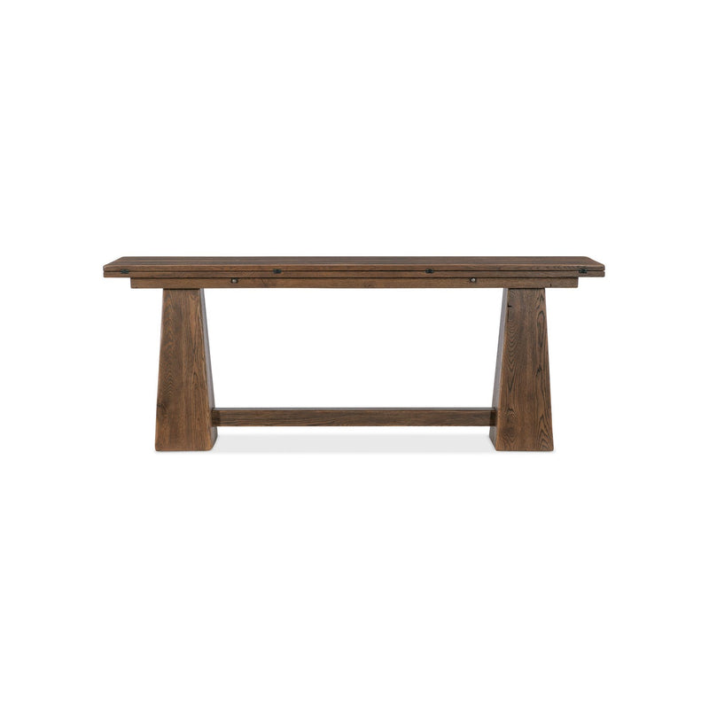 Driftwood Flip-Top Console Table - Worn Saddle