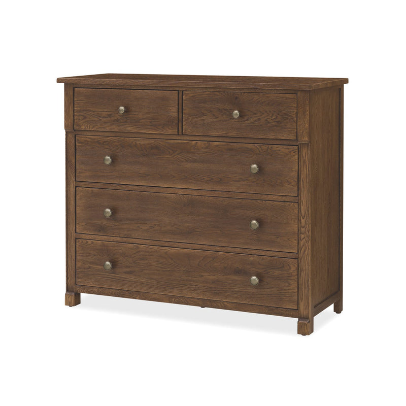 Driftwood Five-Drawer Chest - Worn Saddle