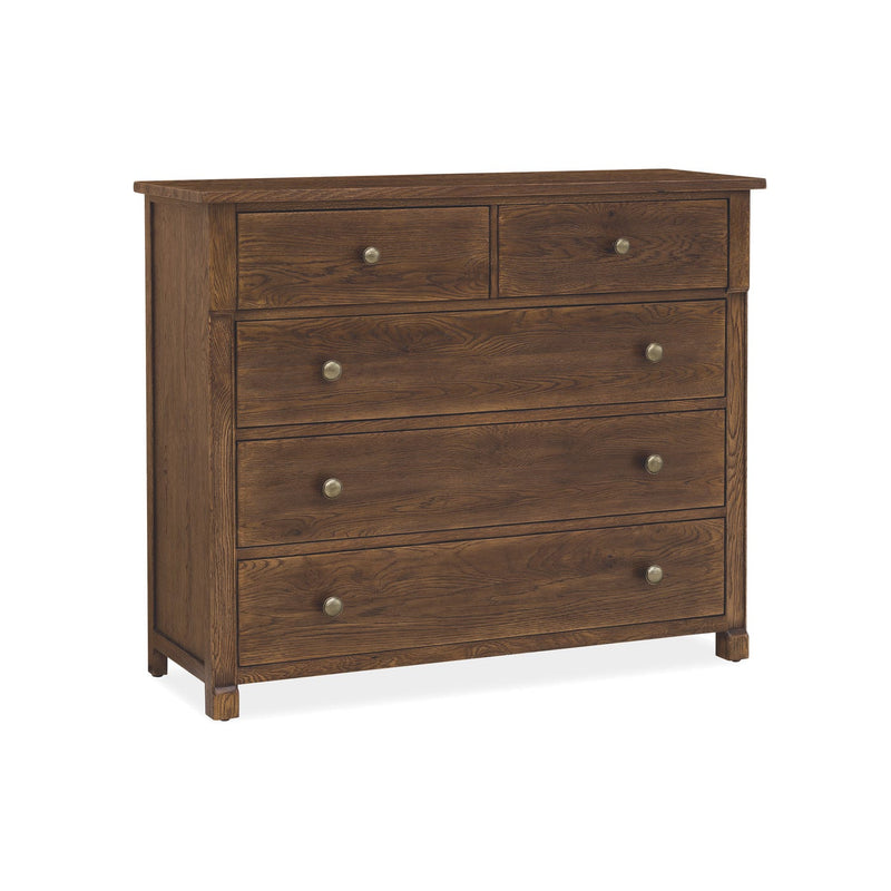 Driftwood Five-Drawer Chest - Worn Saddle