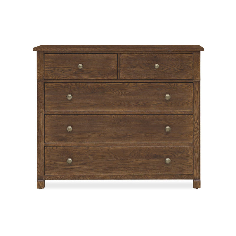 Driftwood Five-Drawer Chest - Worn Saddle
