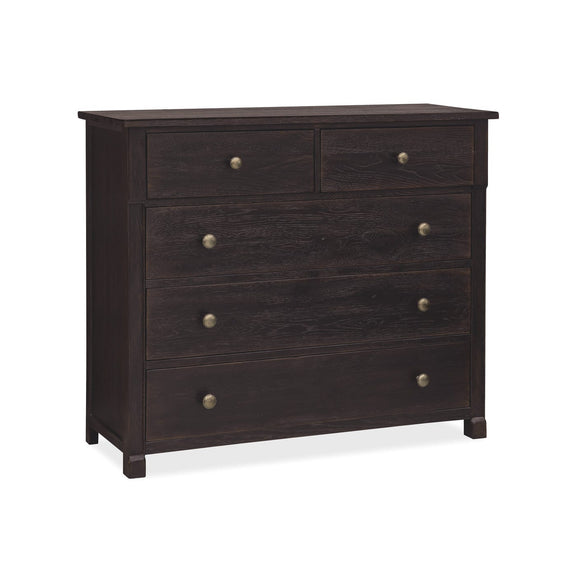 Driftwood Five-Drawer Chest - Burnt Timber