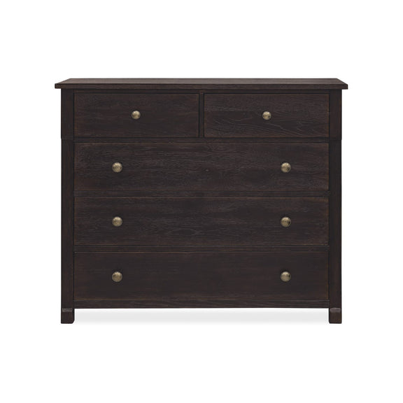 Driftwood Five-Drawer Chest - Burnt Timber