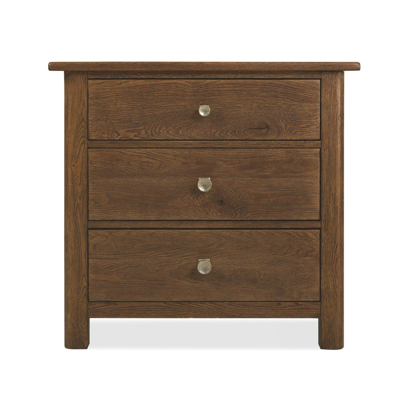 Driftwood Three-Drawer Nightstand - Worn Saddle