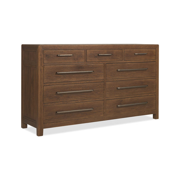 Driftwood Nine-Drawer Dresser - Worn Saddle