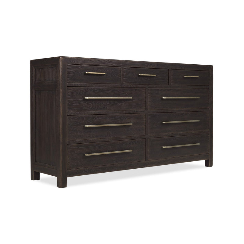 Driftwood Nine-Drawer Dresser - Burnt Timber