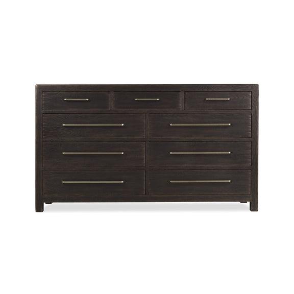 Driftwood Nine-Drawer Dresser - Burnt Timber