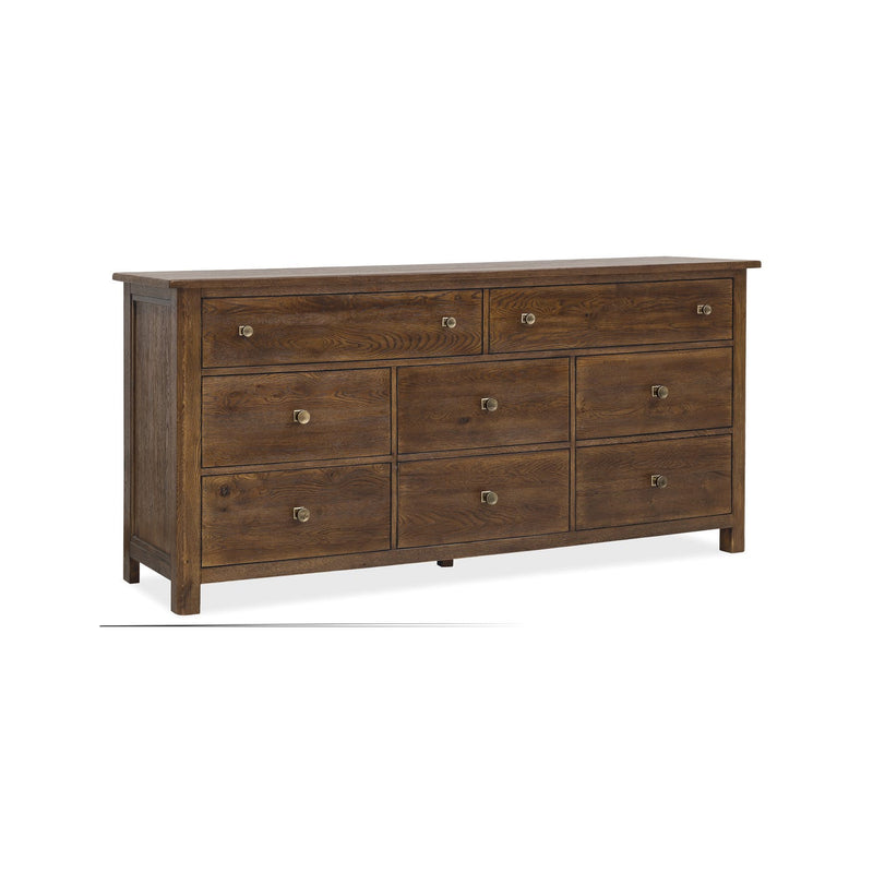 Driftwood Eight-Drawer Dresser - Worn Saddle