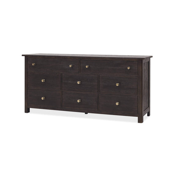 Driftwood Eight-Drawer Dresser - Burnt Timber