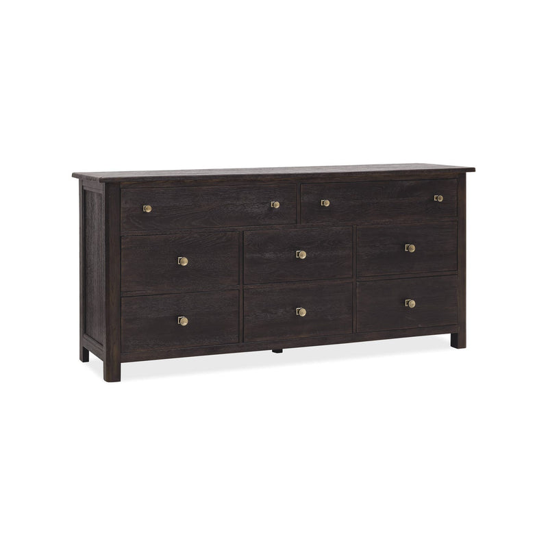Driftwood Eight-Drawer Dresser - Burnt Timber