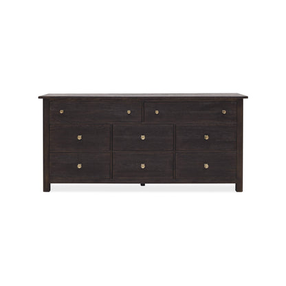 Driftwood Eight-Drawer Dresser - Burnt Timber