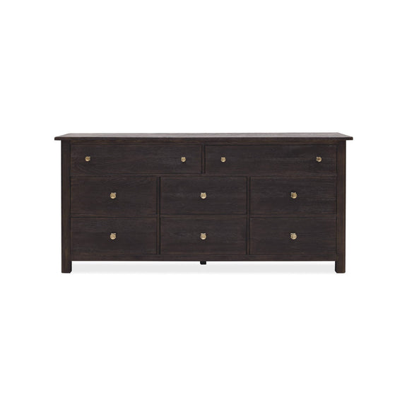 Driftwood Eight-Drawer Dresser - Burnt Timber
