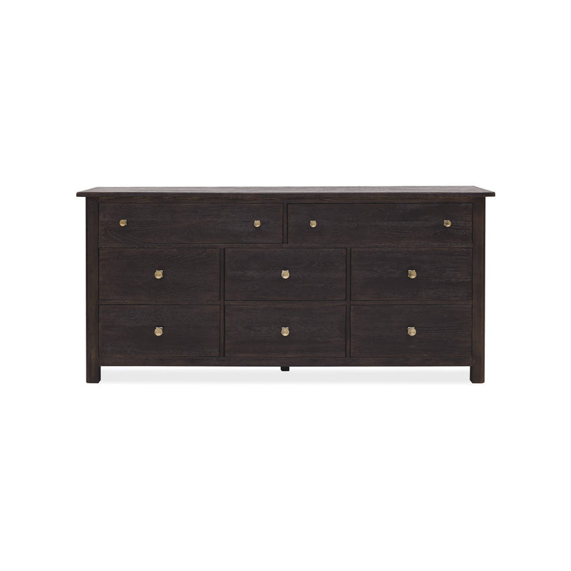 Driftwood Eight-Drawer Dresser - Burnt Timber