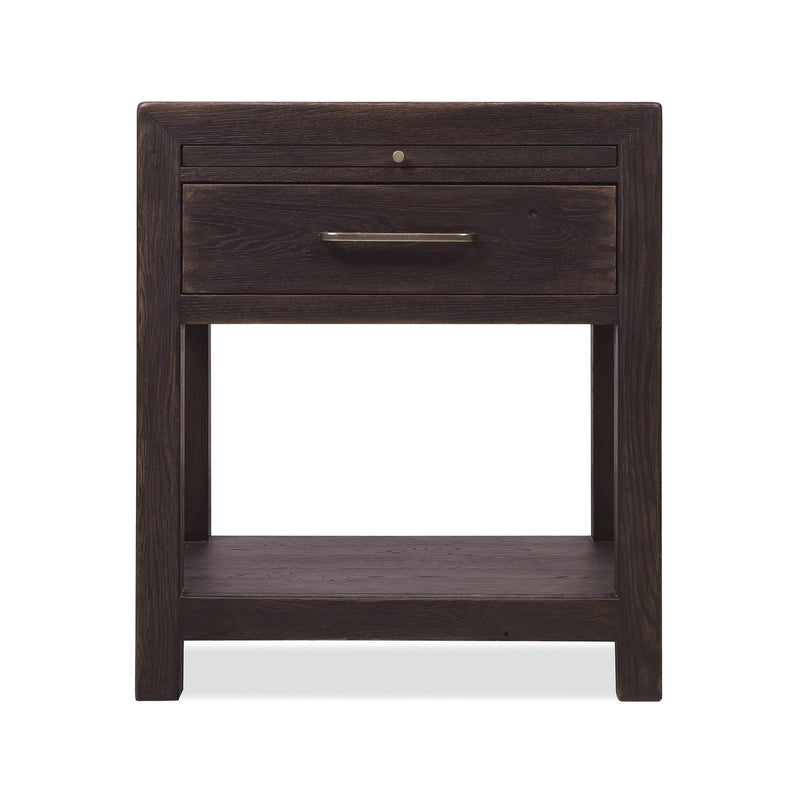 Driftwood One-Drawer Nightstand - Burnt Timber