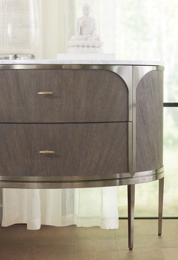 Modern Mood Two Drawer Nightstand - Mink
