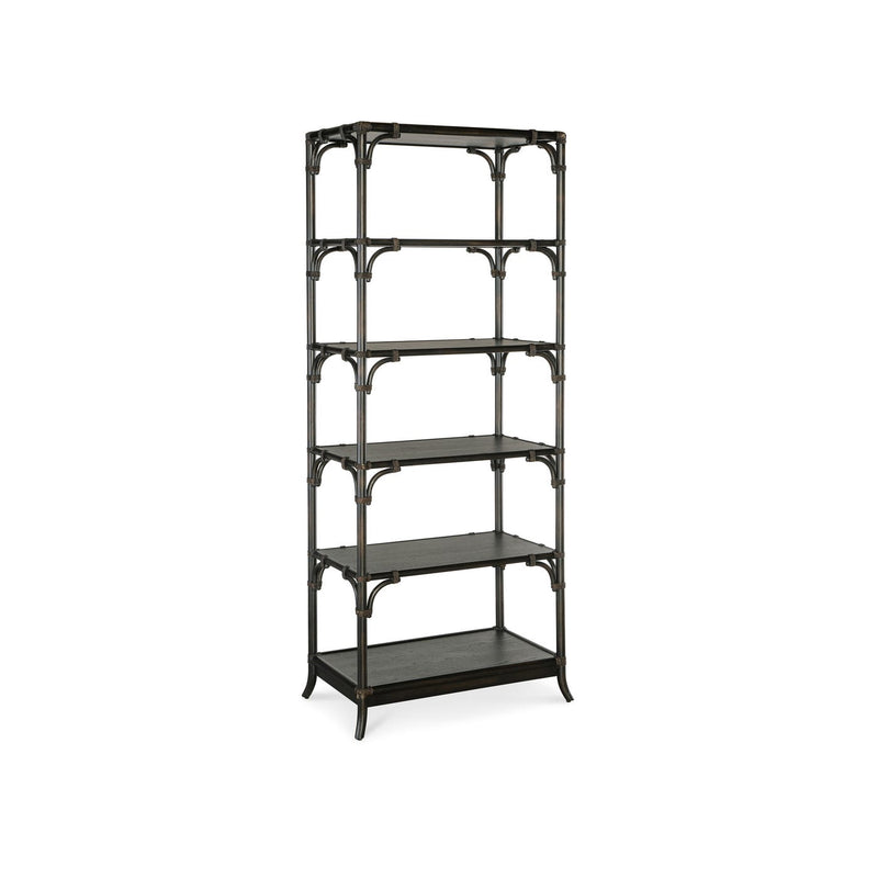 Retreat Pole Rattan Bookcase - Black Sand