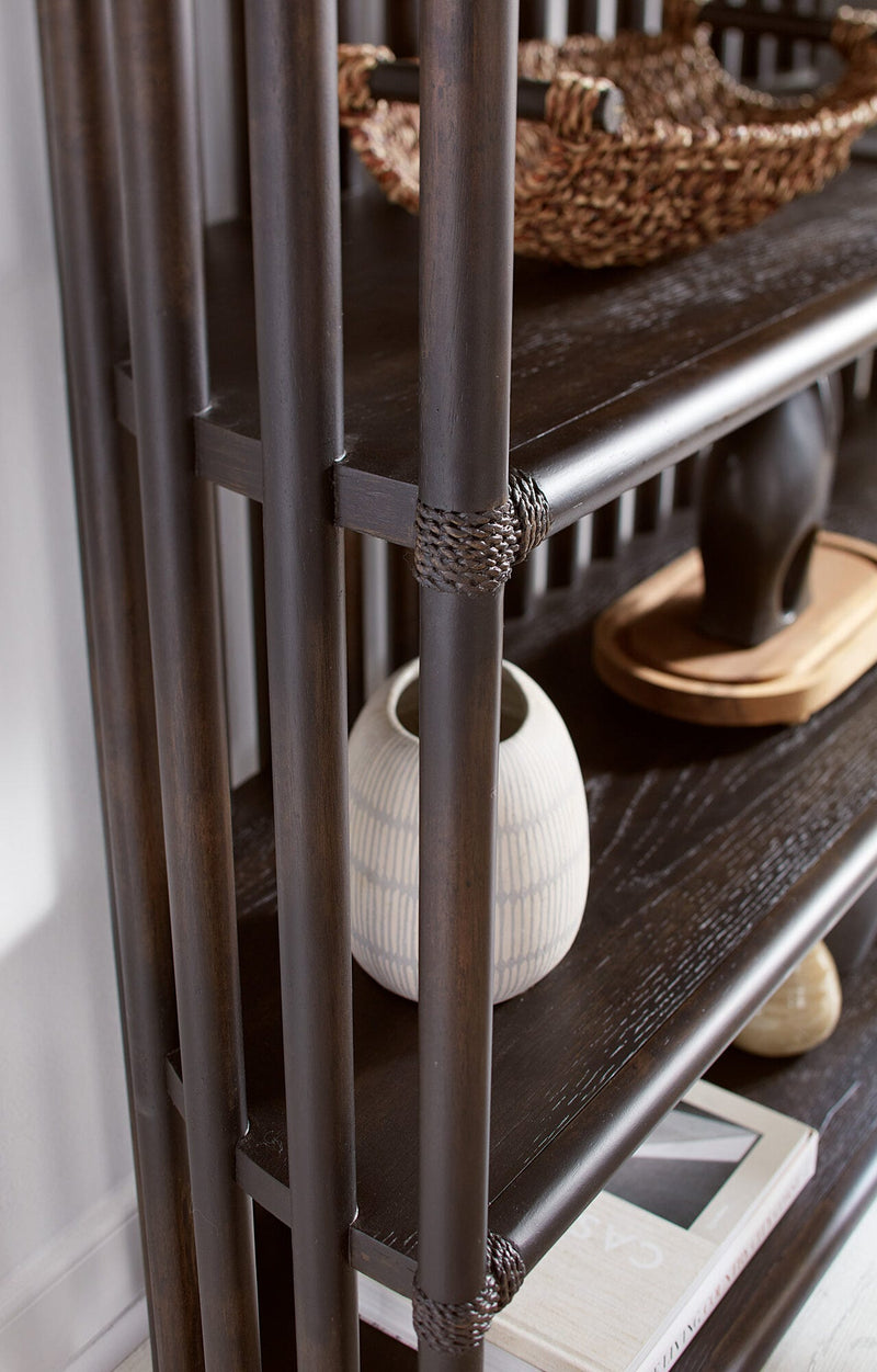Retreat Slatted Bookcase - Black Sand