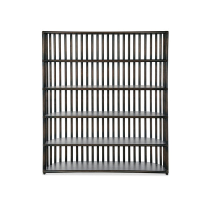 Retreat Slatted Bookcase - Black Sand