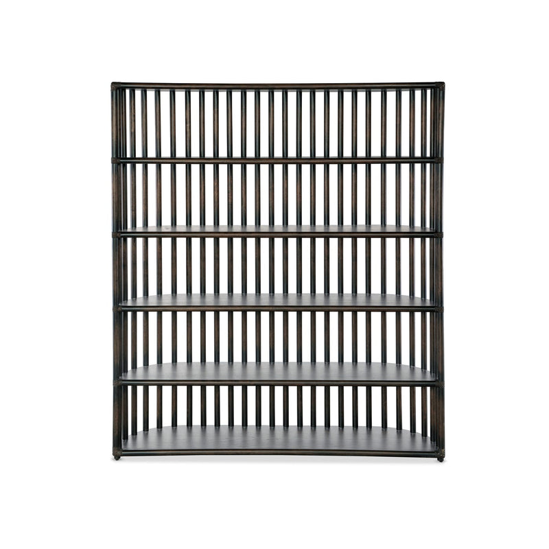 Retreat Slatted Bookcase - Black Sand