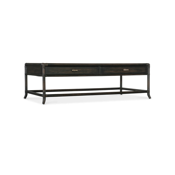 Retreat Pole Rattan Cocktail Table - Black Sand