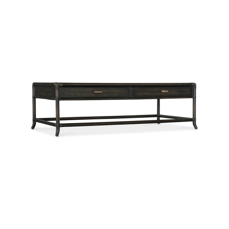 Retreat Pole Rattan Cocktail Table - Black Sand