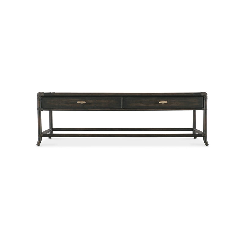 Retreat Pole Rattan Cocktail Table - Black Sand