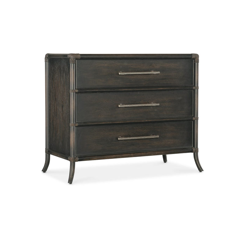 Retreat Pole Rattan Chest - Black Sand
