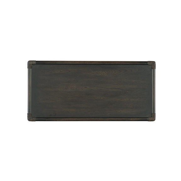 Retreat Pole Rattan Chest - Black Sand